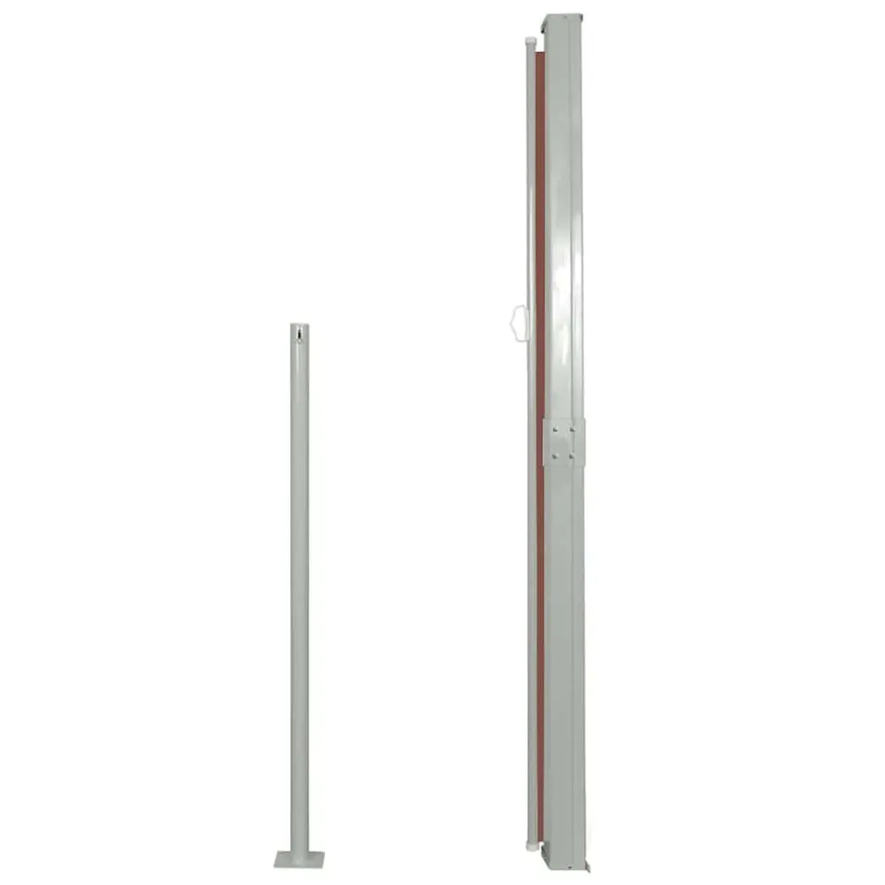 Toldo lateral retrátil para pátio 170x300 cm castanho