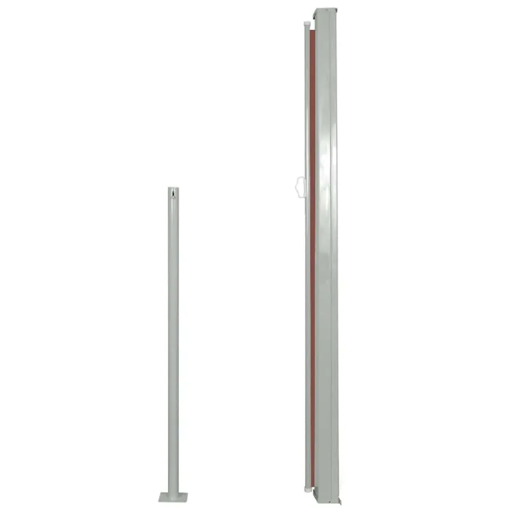 Toldo lateral retrátil para pátio 170x300 cm castanho