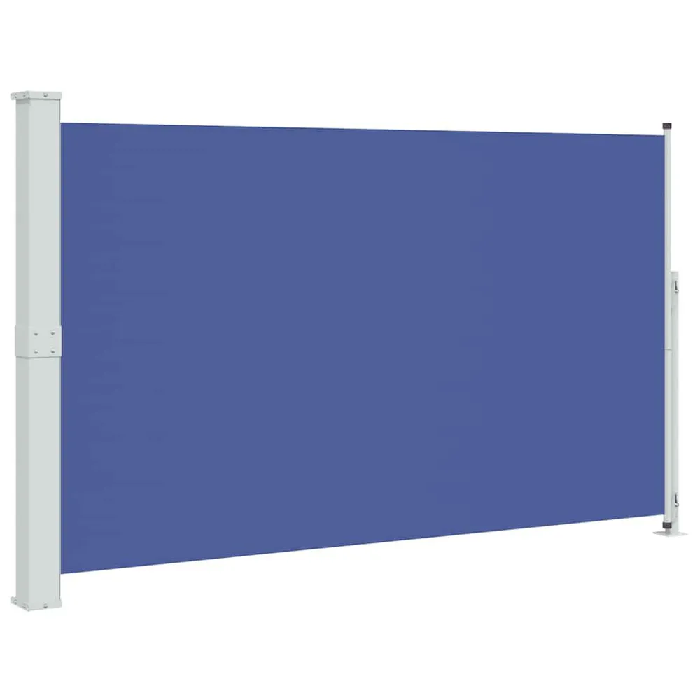 Toldo lateral retrátil para pátio 180x300 cm azul