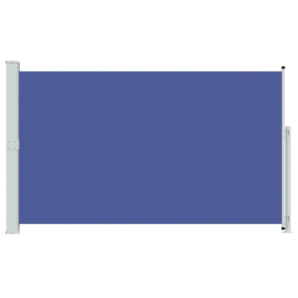 Toldo lateral retrátil para pátio 180x300 cm azul