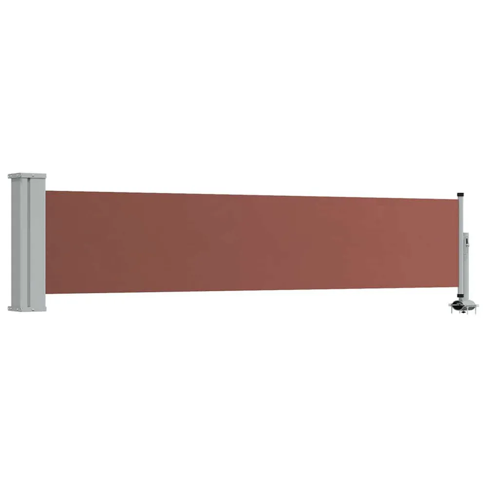 Toldo lateral retrátil para pátio 60x300 cm castanho