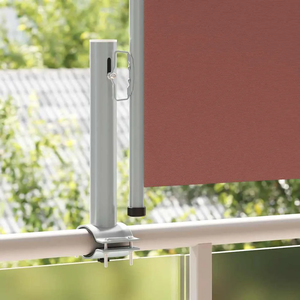Toldo lateral retrátil para pátio 60x300 cm castanho