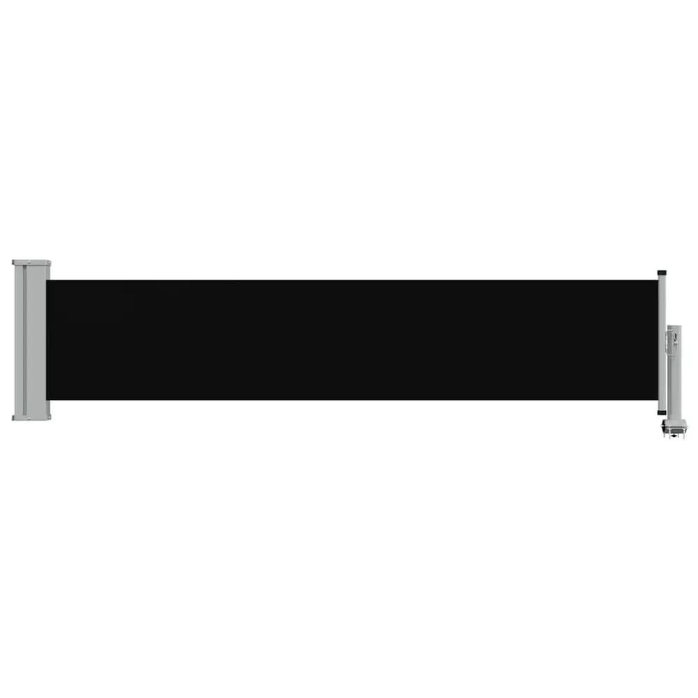 Toldo lateral retrátil para pátio 60x300 cm preto
