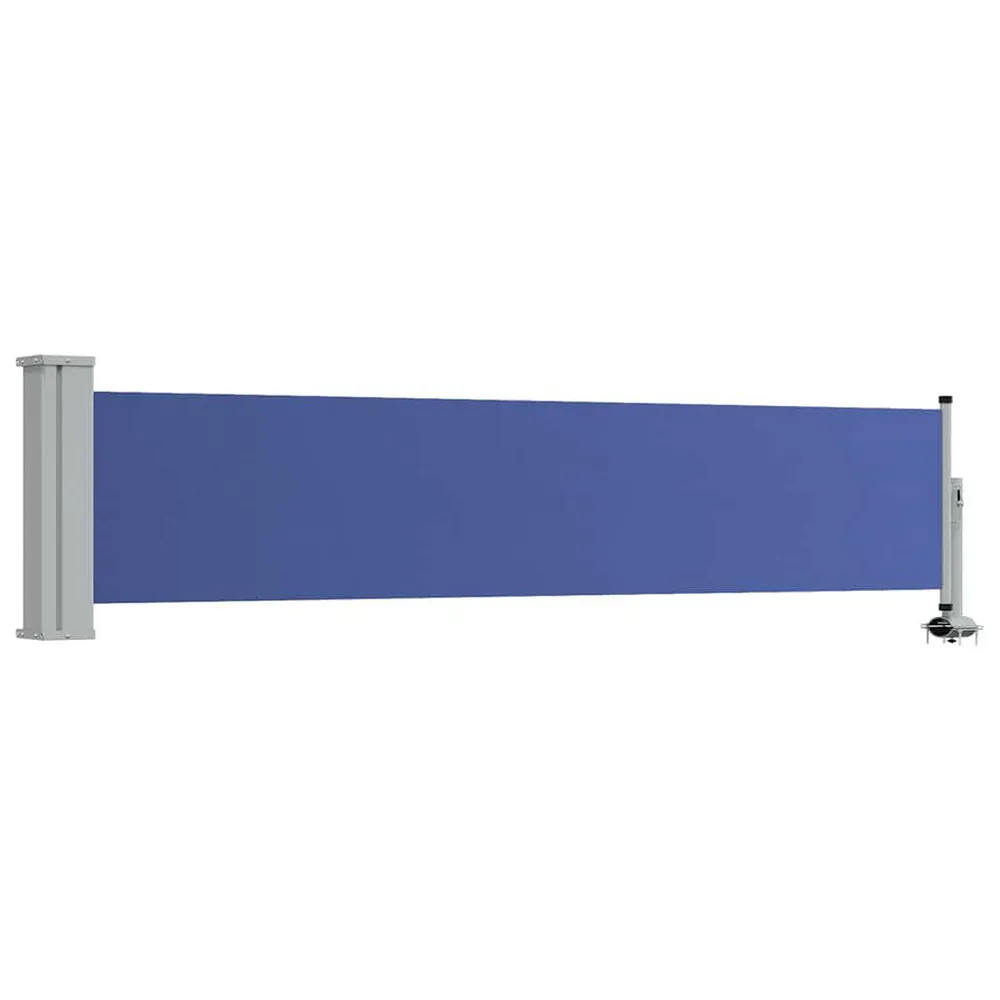 Toldo lateral retrátil para pátio 60x300 cm azul