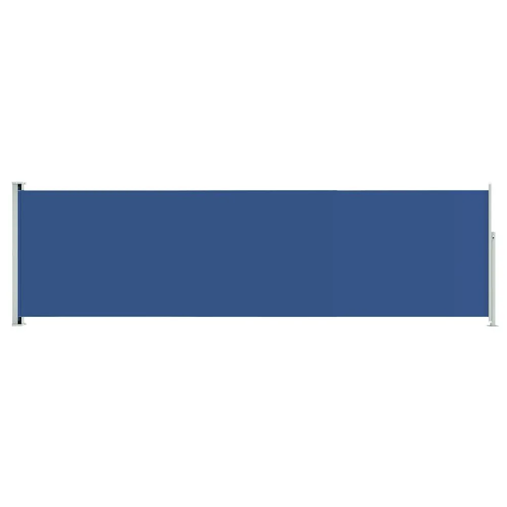 Toldo lateral retrátil de pátio 180x600 cm azul