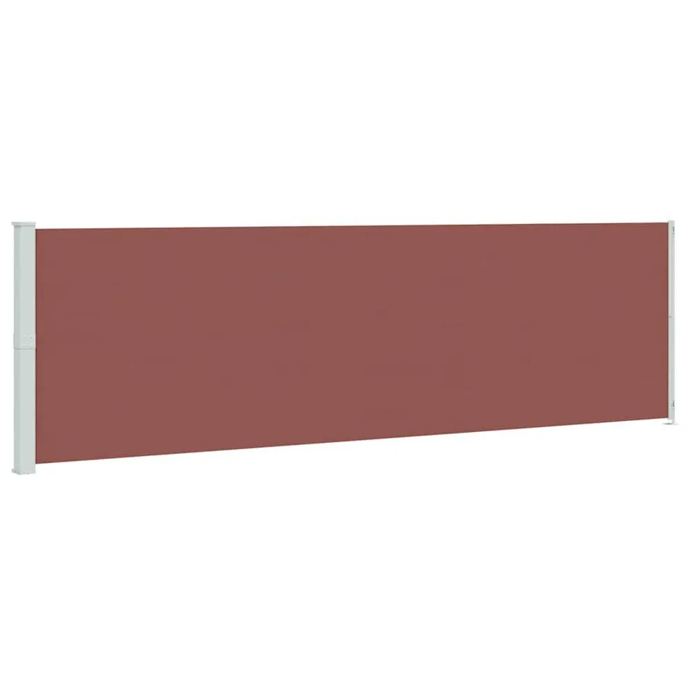 Toldo lateral retrátil de pátio 180x600 cm castanho