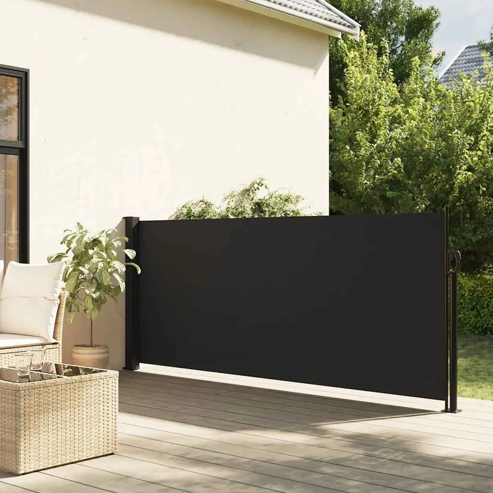 Toldo lateral retrátil 100x300 cm preto