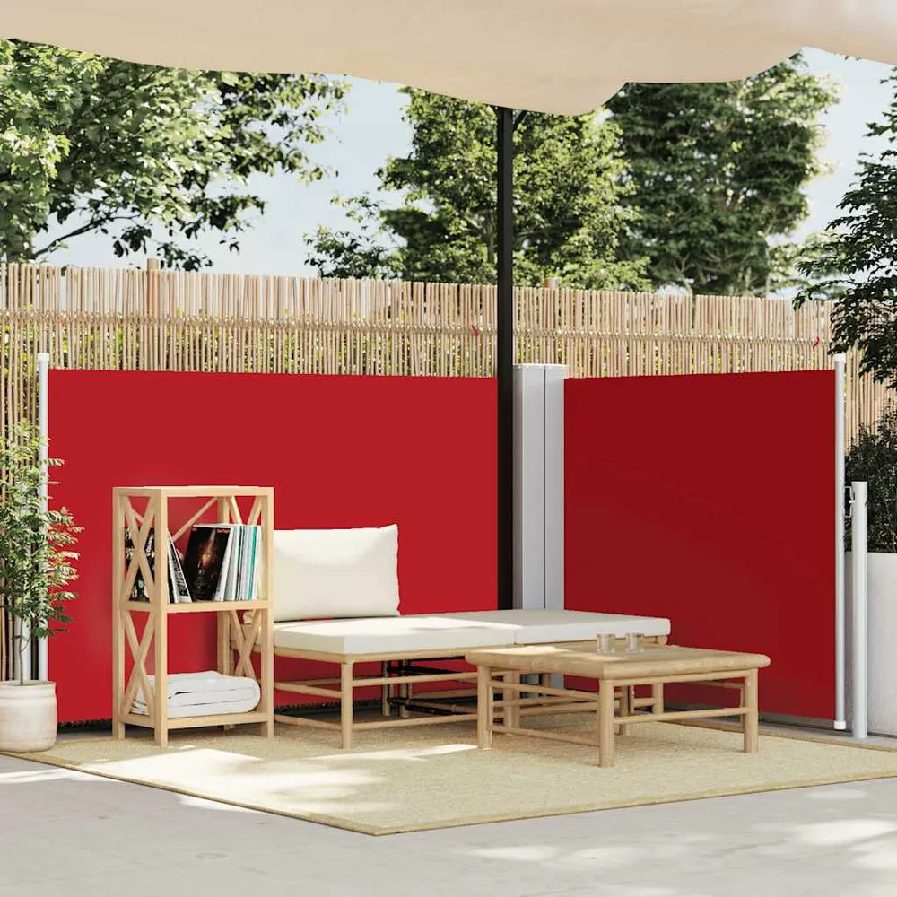 Toldo lateral retrátil 100x600 cm vermelho