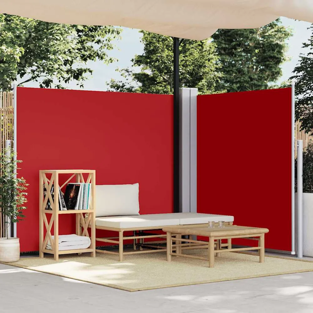 Toldo lateral retrátil 170x600 cm vermelho