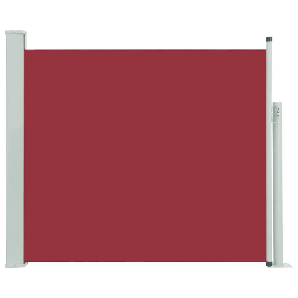 Toldo lateral retrátil para pátio 100x300 cm vermelho
