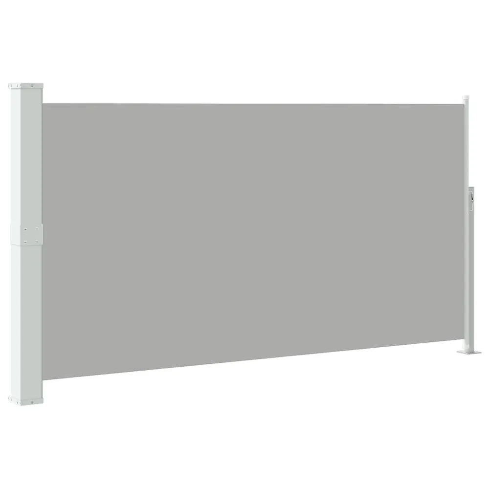 Toldo lateral retrátil para pátio 170x300 cm cinzento