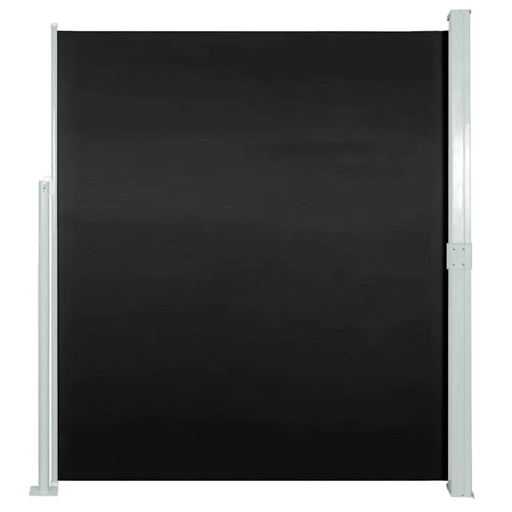 Toldo lateral retrátil para pátio 170x300 cm preto