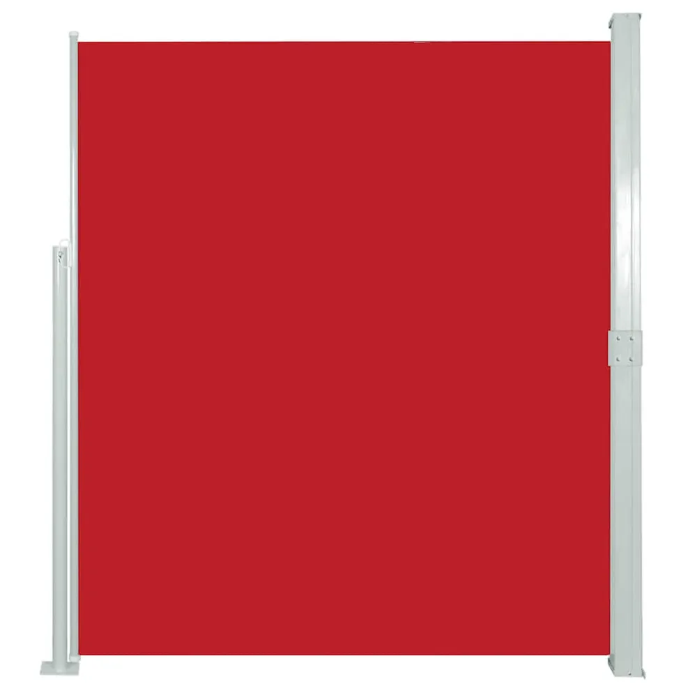 Toldo lateral retrátil para pátio 170x300 cm vermelho