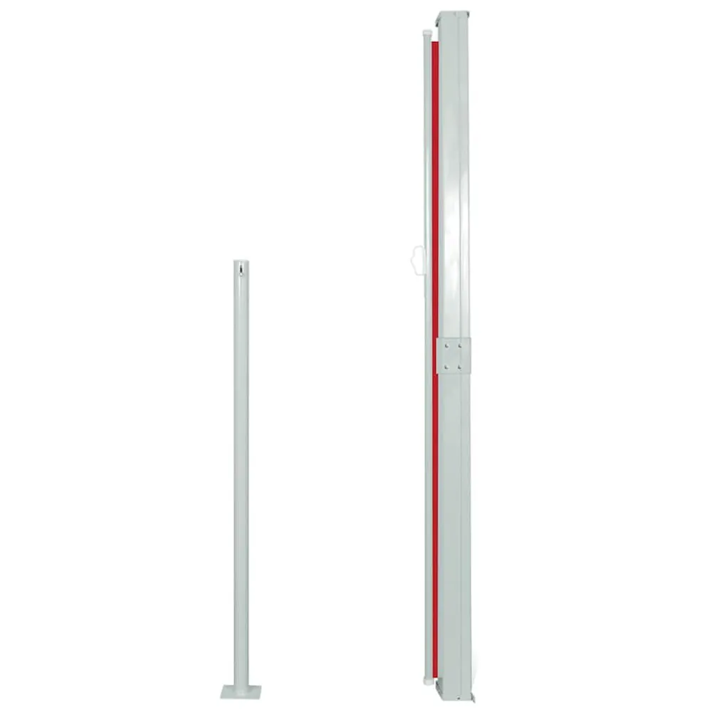 Toldo lateral retrátil para pátio 170x300 cm vermelho