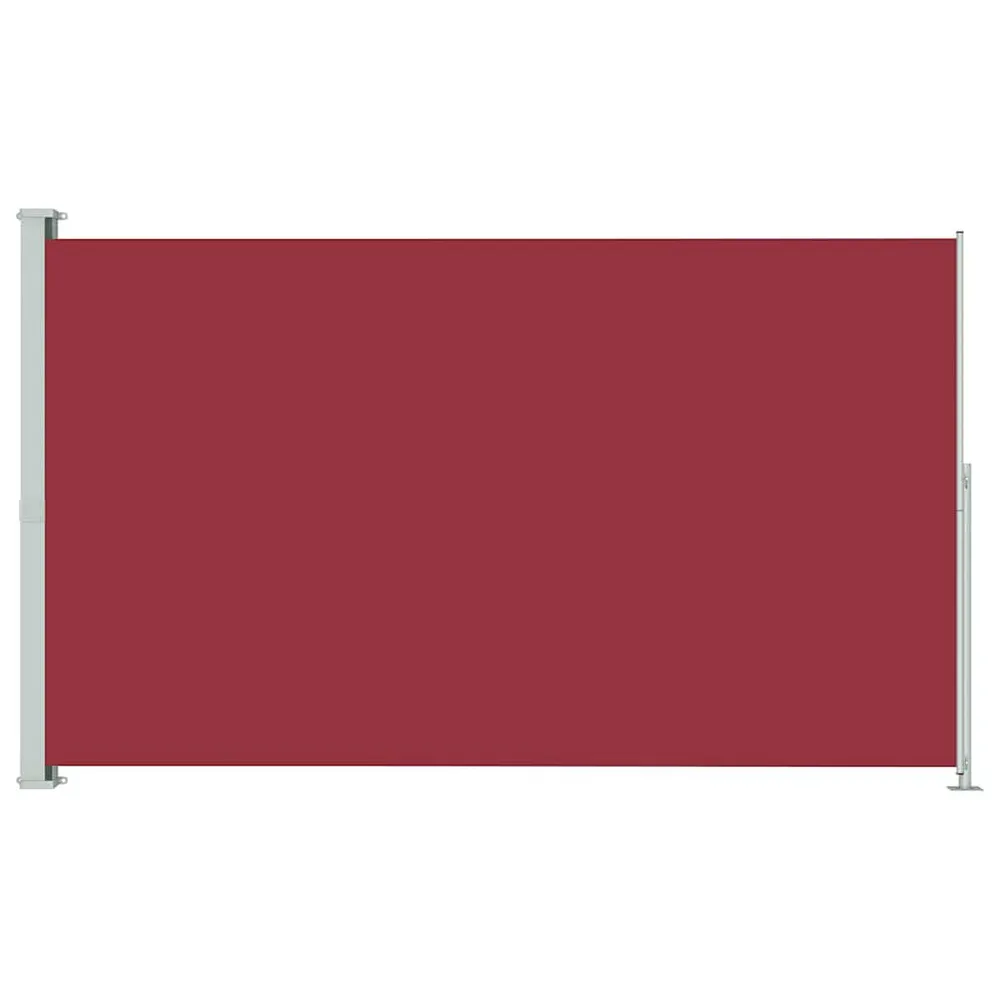 Toldo lateral retrátil para pátio 180x300 cm vermelho