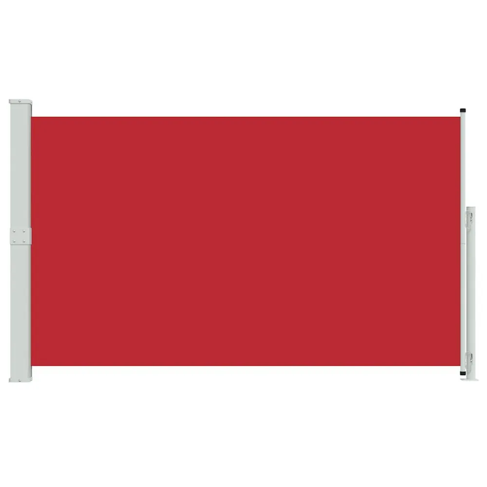 Toldo lateral retrátil para pátio 180x300 cm vermelho
