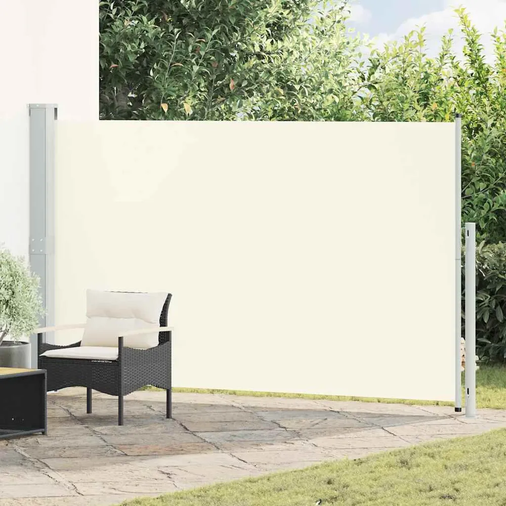 Toldo lateral retrátil para pátio 180x300 cm creme
