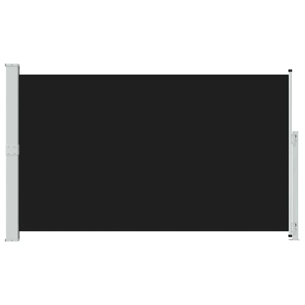Toldo lateral retrátil para pátio 180x300 cm preto