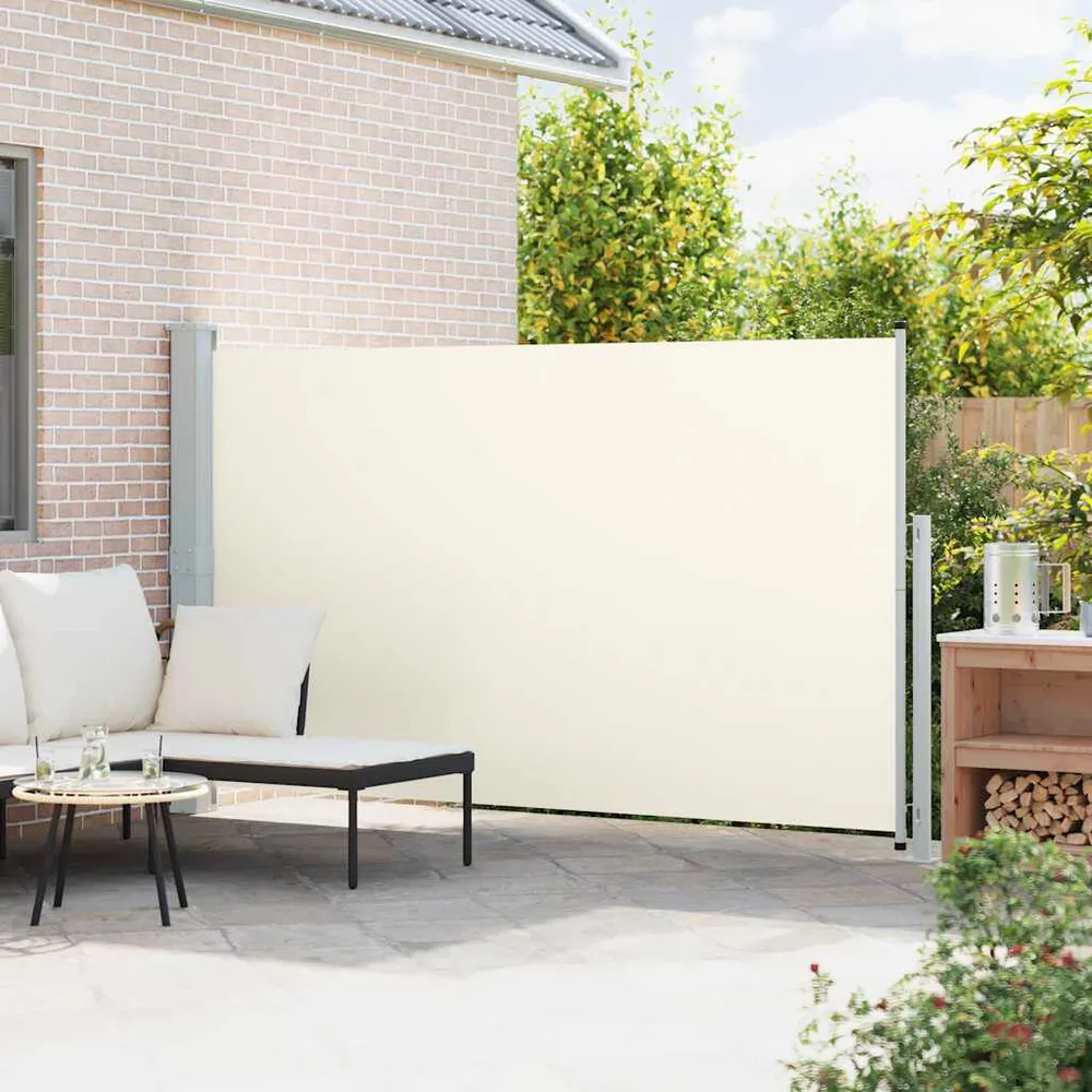 Toldo lateral retrátil para pátio 180x300 cm creme