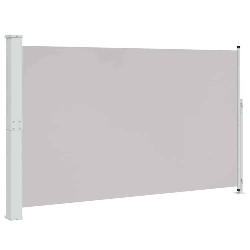 Toldo lateral retrátil para pátio 180x300 cm cinzento