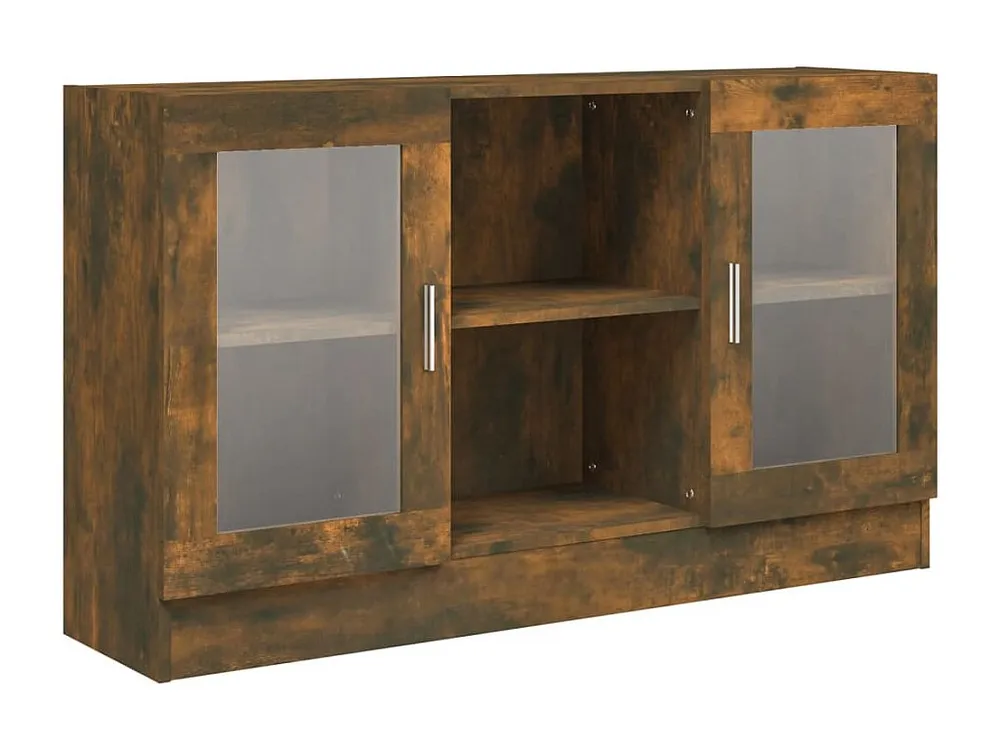 Vitrine 120x30,5x70 cm derivados de madeira carvalho fumado