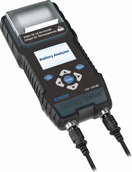 Scanner OBD2 Testador de bateria Kunzer 12 e 24 V com impressora térmica, BA1224