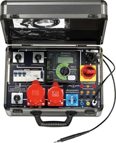 Osciloscópio Automotivo Estojo de teste Gossen Metrawatt para testar dispositivos de 1 e 33 fases de acordo com Din VDE 07...