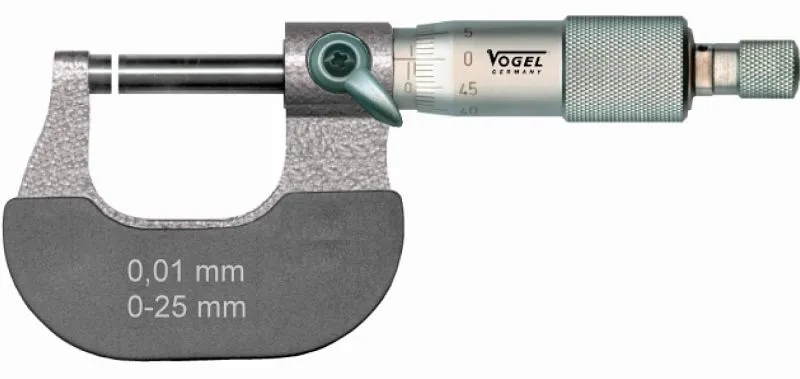 Profissional Certificado Vogel Germany micrômetro externo DIN 863, 25 - 50 mm, : 8 mm, B: 32 mm, D: 3,0 mm, L: 57 mm, 231352