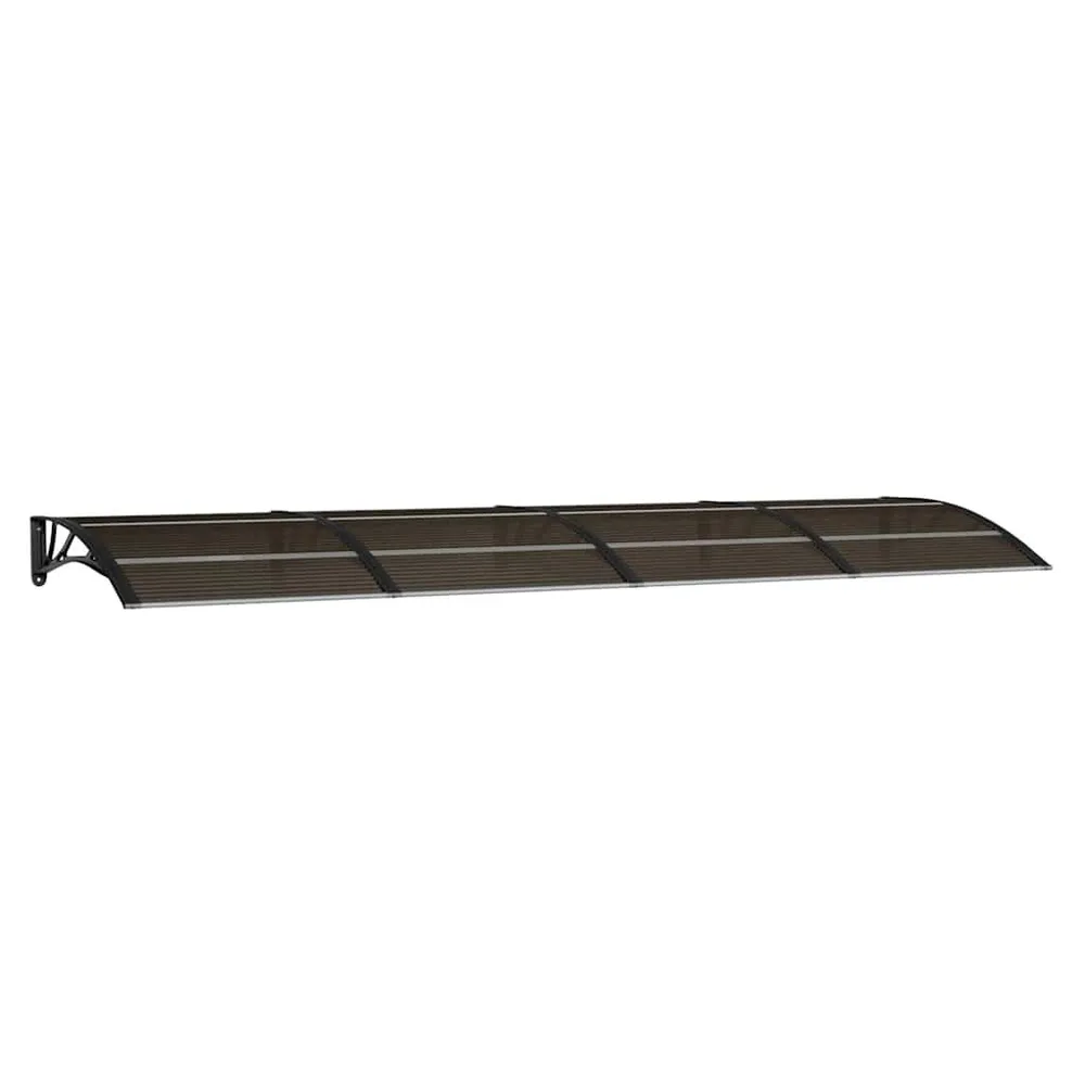 ço Galvanizado Toldo para porta 350x100 cm policarbonato preto