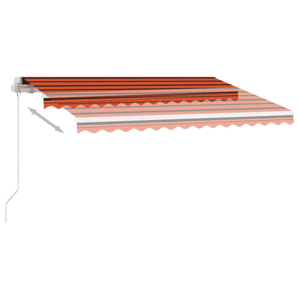 Toldo retrátil tradicional independente 300x250cm laranja e castanho