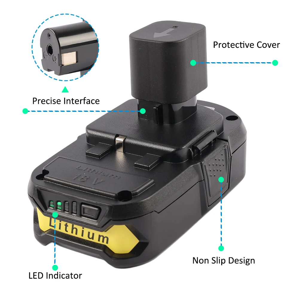 Replacement Power Tool Battery RYOBI 18V /P103 /P108/