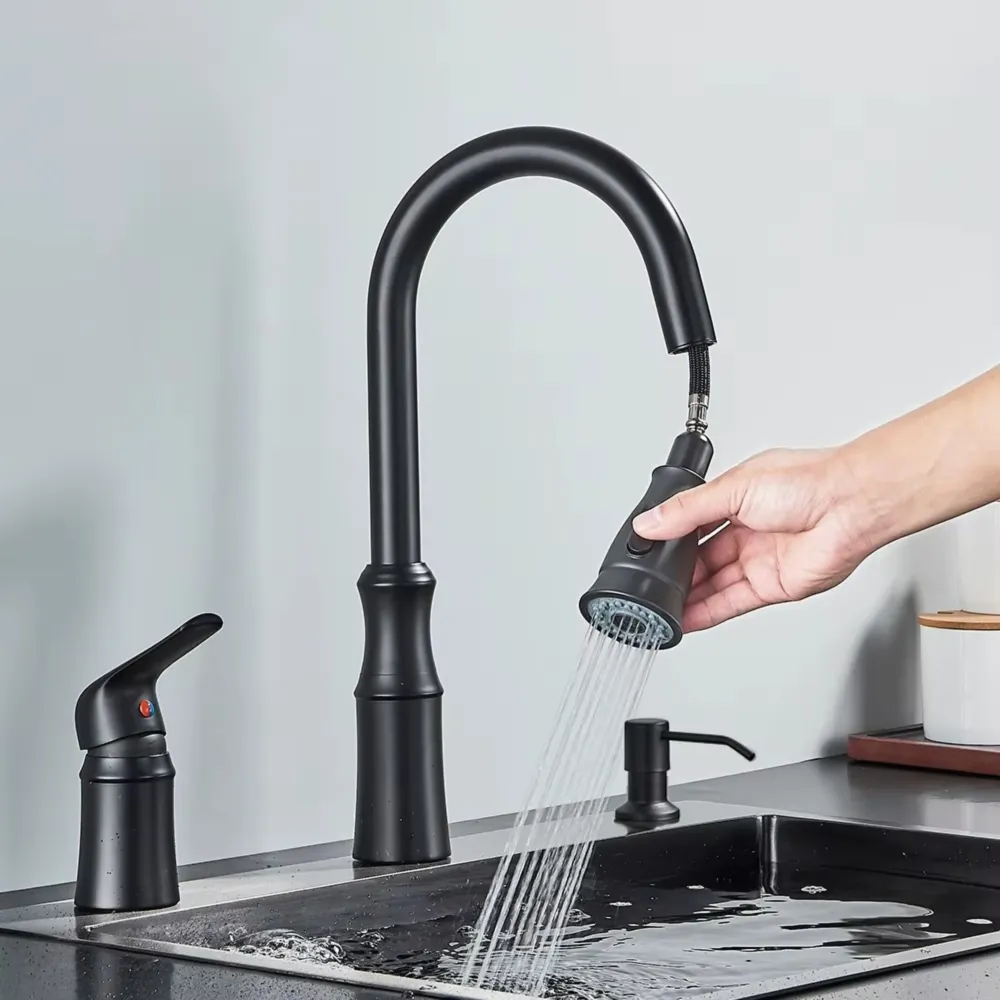 Torneira Gourmet Monocomando Extensível Com Dispenser Flowix
