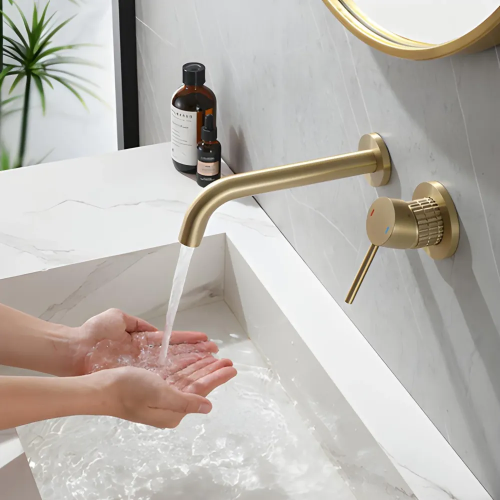 Torneira de Parede Banheiro Inox Monocomando Lavatório Dunart