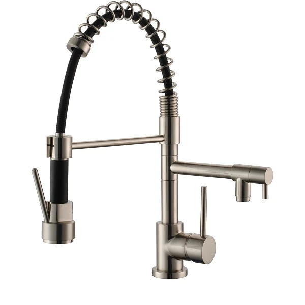 Torneira de cozinha Chef com bica regulável ço inox escovado OASIS