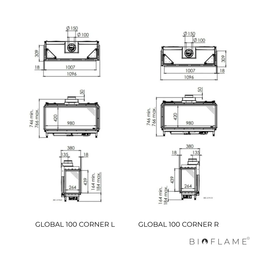 Válvula Termostática RECUPERADOR DE CALOR GÁS - DRU GLOBAL 100 CORNER BF
