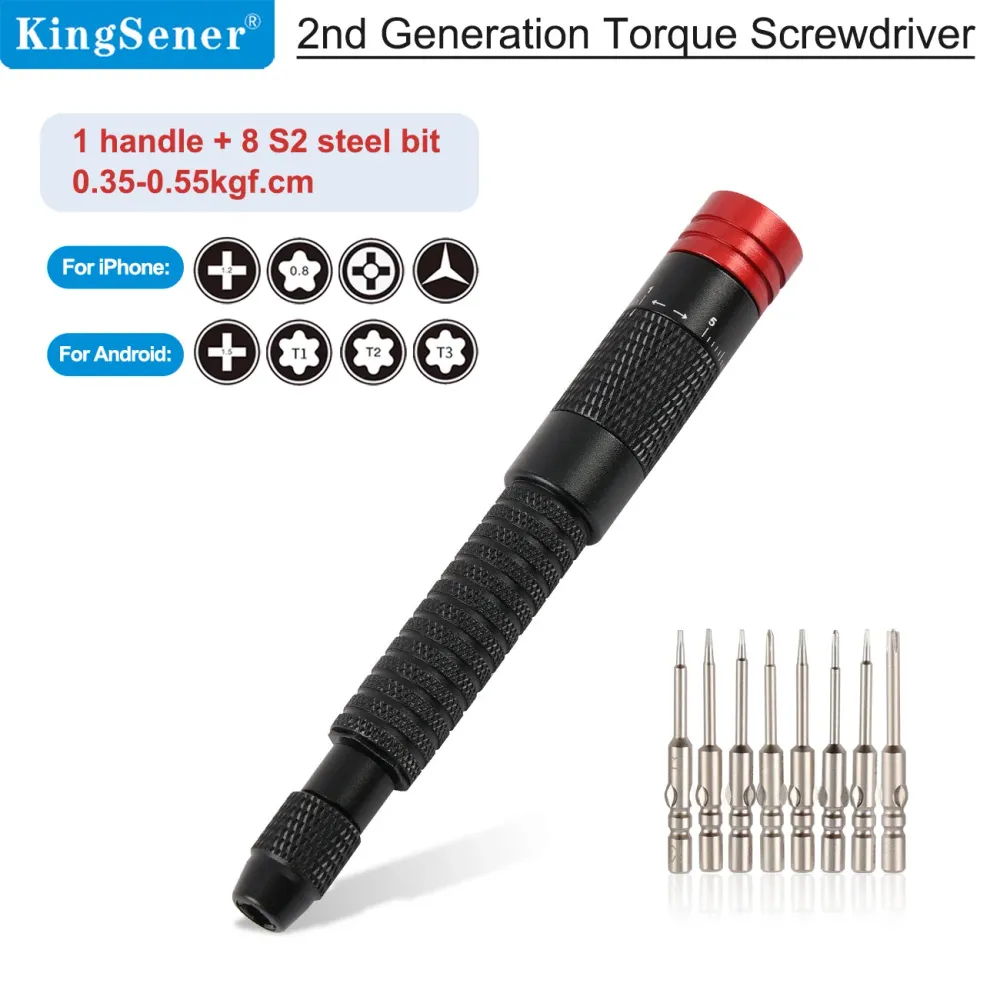 Chave de torque, ferramenta de desmontagem e reparo de celulares Android e Apple KingSener
