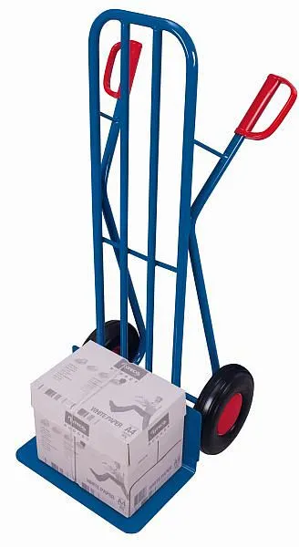 Carrinho tubular de ço VARIOfit com pá gigante, dimensões externas: 570 x 585 x 1.310 mm (LxPxA), sk-710.213