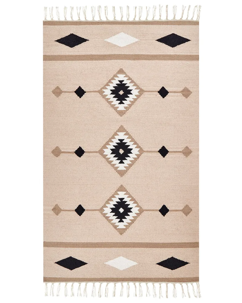 Tapete Kilim em algodão policromático 80 x 150 cm BERDIK