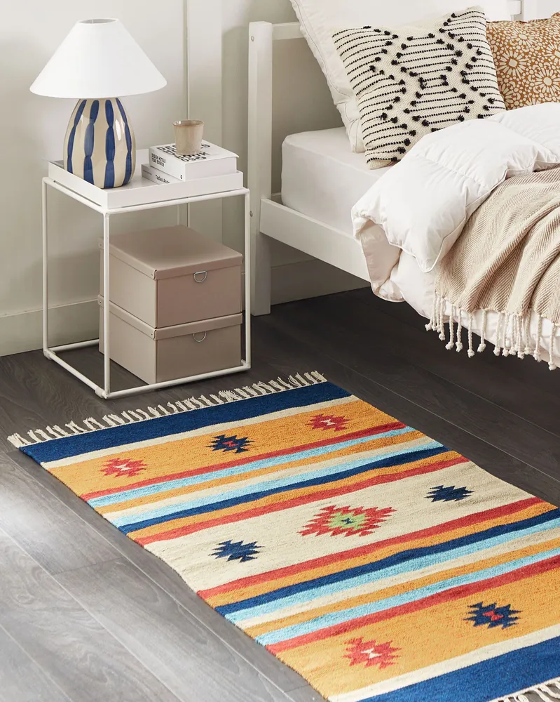 Tapete Kilim em algodão várias cores 80 x 150 cm TARONIK