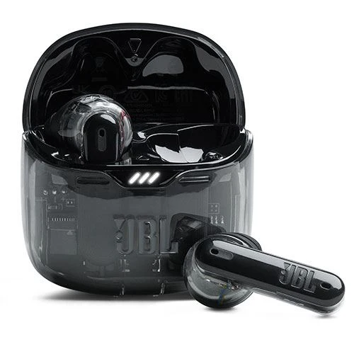 Auriculares True Conexão sem fio Bluetooth JBL Tune Flex Ghost Edition - Preto para Controle de Poluição