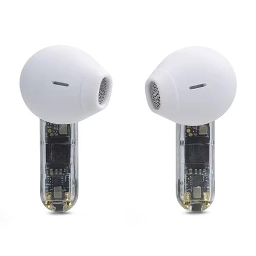 Auriculares True Conexão sem fio Bluetooth JBL Tune Flex Ghost Edition - Branco | ço Inox | Alto Fluxo