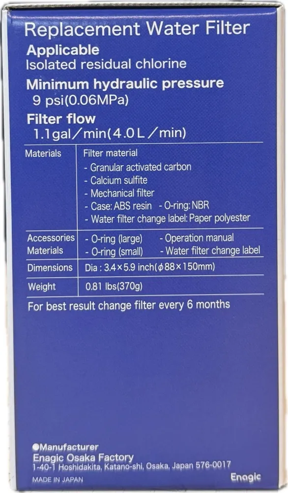 Enagic Filtro de Água F8 para Leveluk KANGEN8 K-8 kit 60 unidades
