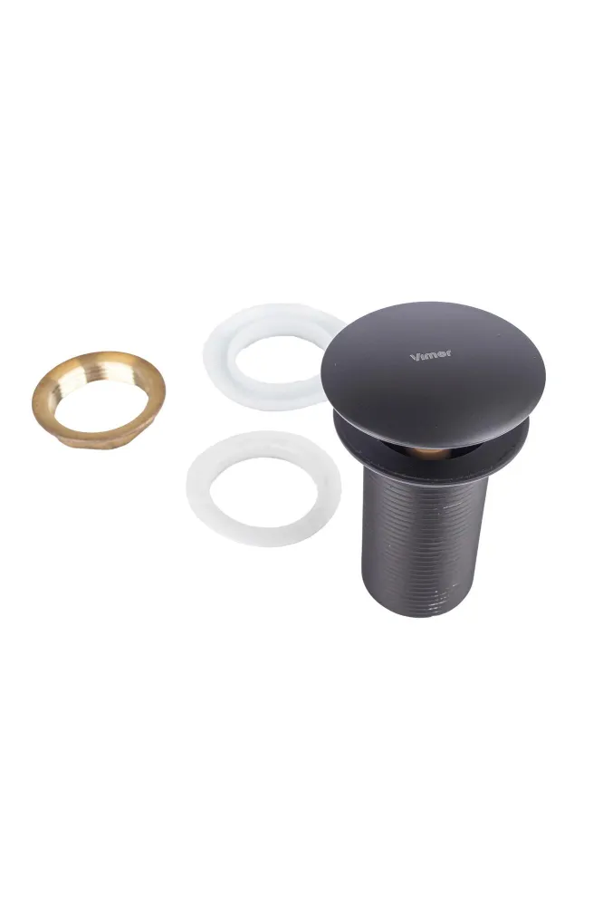 VALVULA LAVATORIO METAL CLICK 1.1/4 V128 PRETO VIMER