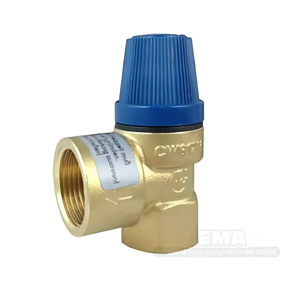 Válvula de seguranç de diafragma Caleffi 1/2 x 3/4 - 6 bar - válvula de aquecimento 🌡️