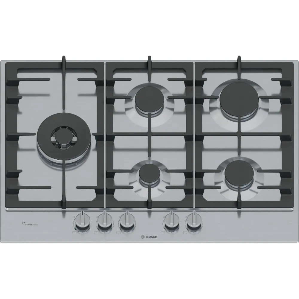 Coletor de Escape Placa Gás Bosch PCS7A5I90 | 5 queimadores, FlameSelect, Inox