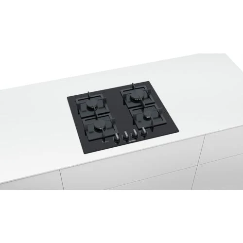 Conformidade Euro Placa Gás Bosch Serie 6 PPP6A6B20 | 59 cm | 4 Zonas | Preto