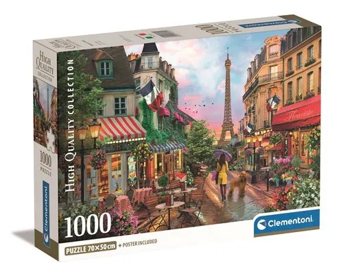 Puzzle High Quality Collection Econômico: Flowers Paris - 1000 Peças - Clementoni