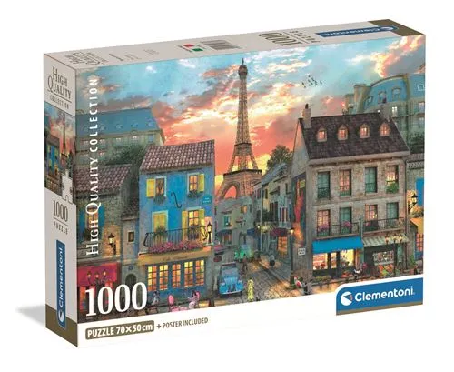 Puzzle High Quality Collection: Streets Paris - 1000 Peças - Clementoni