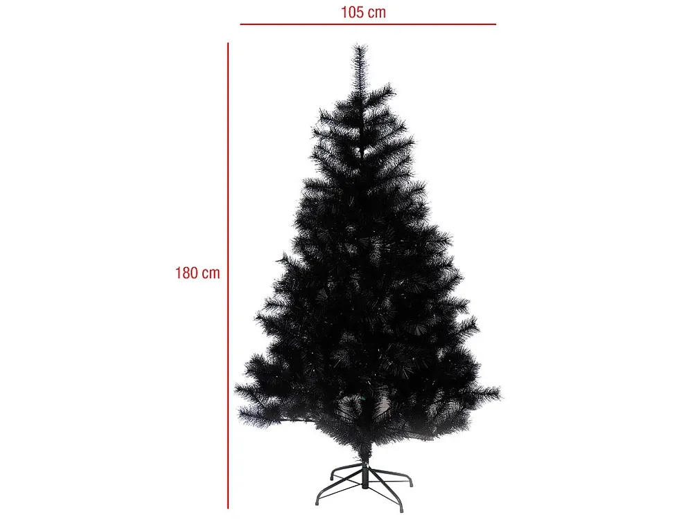 Árvore de Natal Folhagem Negra Pvc Alta Folhagem Alto 180 cm Interior Esguio (Sonda Universal)