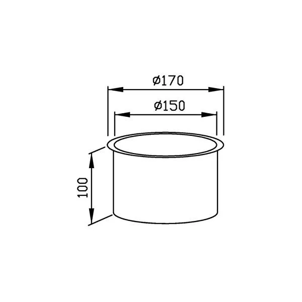 Sensor de Oxigênio Anel de lançamento Wagner EWAR Ø150 x 100 mm WP159, acabamento acetinado, 727080